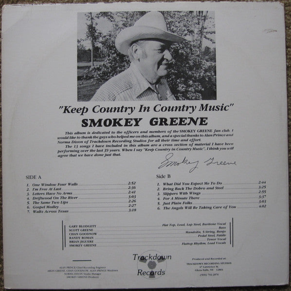 Smokey Greene : Keep Country In Country Music (LP)