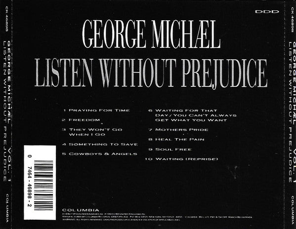 George Michael : Listen Without Prejudice Vol. 1 (CD, Album)
