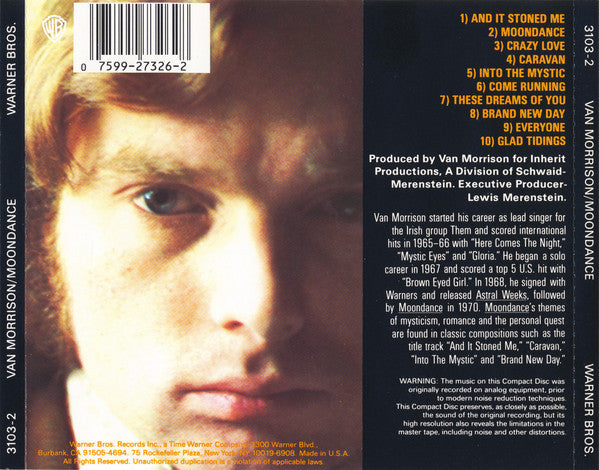Van Morrison : Moondance (CD, Album, RE, RP, Cin)