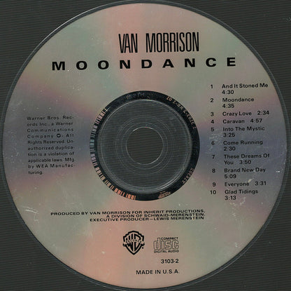 Van Morrison : Moondance (CD, Album, RE, RP, Cin)