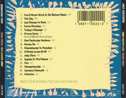 Jimmy Buffett : Live! Feeding Frenzy (CD, Album, DAD)