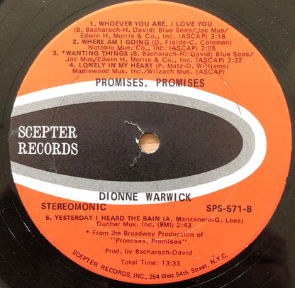 Dionne Warwick : Promises, Promises (LP, Ste)