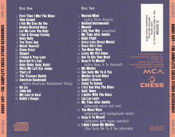 Buddy Guy : The Complete Chess Studio Recordings (2xCD, Comp, Club, Dou)