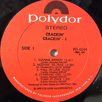 Crackin' : Crackin' - I (LP, Album)