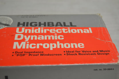 Realistic 33-984A Highball Dynamic Microphone * Box * Manual * Fully Serviced