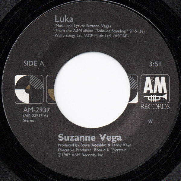 Suzanne Vega : Luka (7", Single, Styrene, Car)
