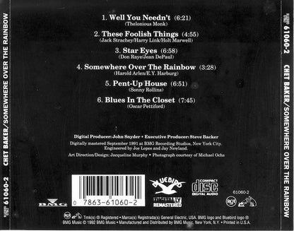 Chet Baker : Somewhere Over The Rainbow (CD, RM)