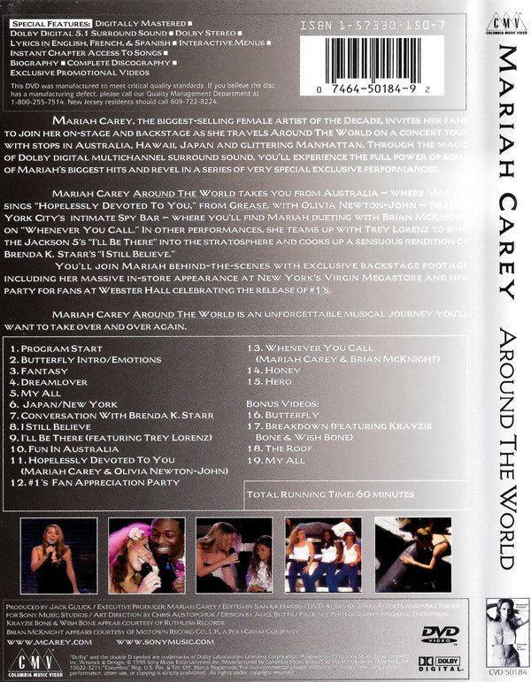 Mariah Carey : Around The World (DVD-V, Multichannel)