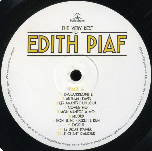 Edith Piaf : The Very Best Of Edith Piaf (LP, Comp, 180)