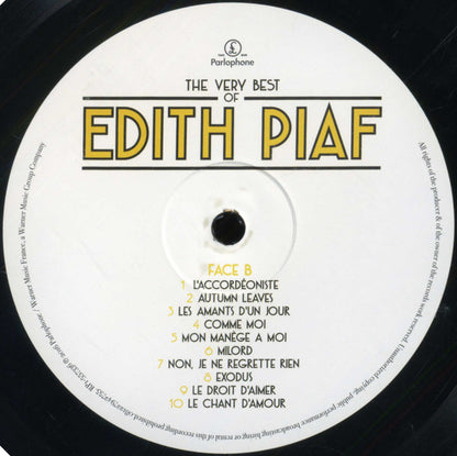 Edith Piaf : The Very Best Of Edith Piaf (LP, Comp, 180)