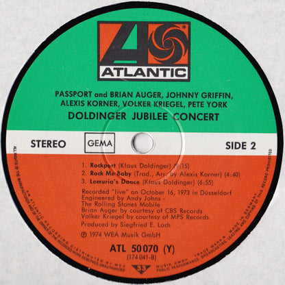 Passport (2) And Brian Auger, Johnny Griffin, Alexis Korner, Volker Kriegel, Pete York : Doldinger Jubilee Concert (LP, Album, Gat)