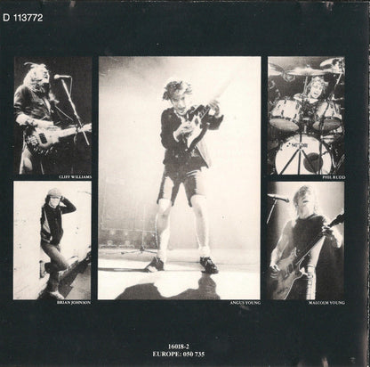 AC/DC : Back In Black (CD, Album, Club, RE, SRC)