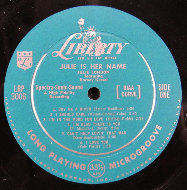 Julie London : Julie Is Her Name (LP, Album, Mono)