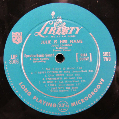 Julie London : Julie Is Her Name (LP, Album, Mono)