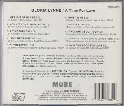 Gloria Lynne : A Time For Love (CD, Album)