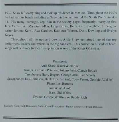 Artie Shaw & His Orchestra* : Artie Shaw & His Orchestra (CD, Comp, Mono)