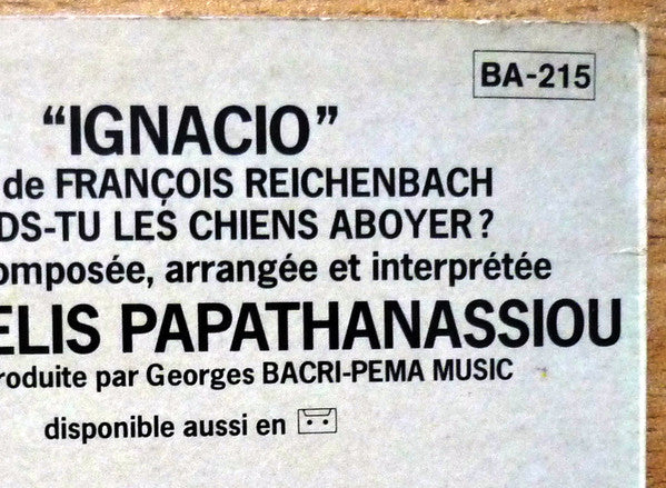 Vangelis Papathanassiou* : Ignacio (LP, Album, RP)