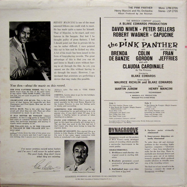 Henry Mancini : The Pink Panther (Music From The Film Score) (LP, Album, Mono, Roc)