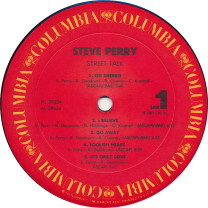 Steve Perry : Street Talk (LP, Album, Pit)