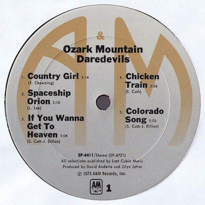 The Ozark Mountain Daredevils : The Ozark Mountain Daredevils (LP, Album, Ter)
