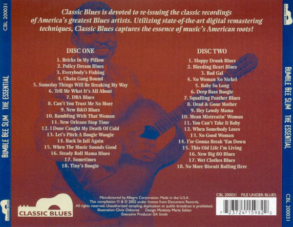Bumble Bee Slim : The Essential (2xCD, Comp)