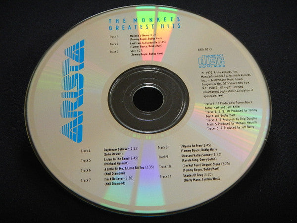 The Monkees : The Monkees Greatest Hits (CD, Comp, Club, RE)
