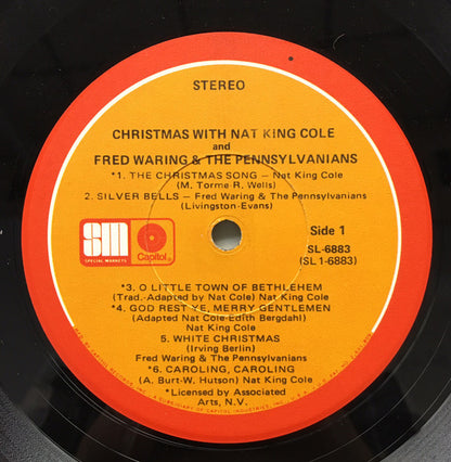 Nat King Cole, Fred Waring & The Pennsylvanians : Christmas With Nat King Cole And Fred Waring & The Pennsylvanians (LP, Comp, Ltd, Los)