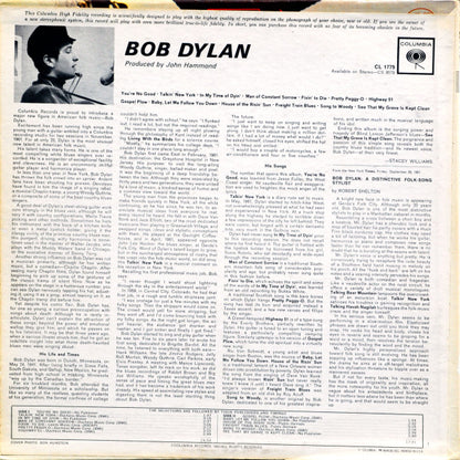 Bob Dylan : Bob Dylan (LP, Album, Mono, RE, Pit)