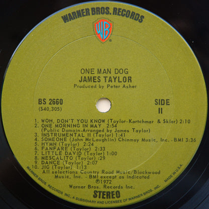 James Taylor (2) : One Man Dog (LP, Album, Ter)