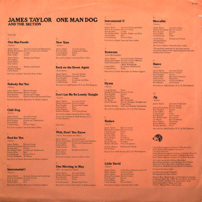 James Taylor (2) : One Man Dog (LP, Album, Ter)