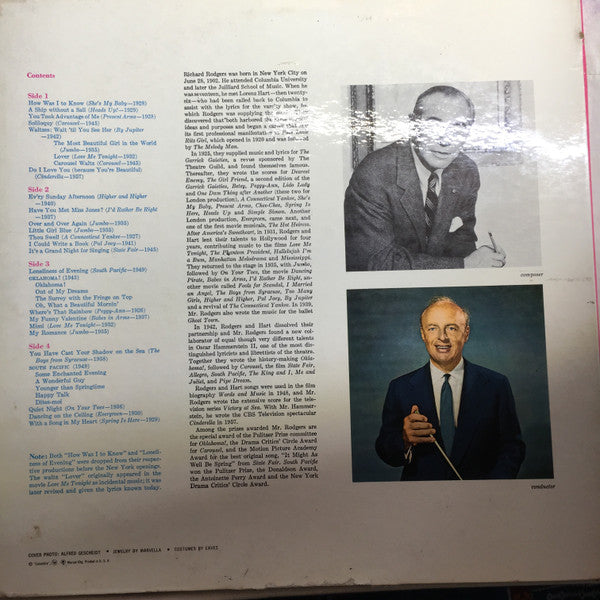 Andre Kostelanetz And His Orchestra* : The Columbia Album Of Richard Rodgers (2xLP, Album, Mono, Promo, Gat)