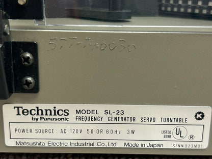 Technics SL-23 Belt Drive Turntable * Manual * Fully Serviced *