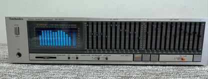Technics SH-8055 Stereo Graphic Equalizer with Spectrum Analyzer and Technics RP-3215E Condenser Microphone * Fully Serviced