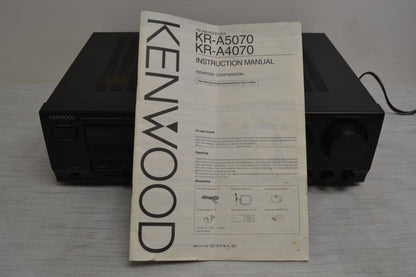 Kenwood KR-A4070  AM/FM Stereo Receiver * 60W RMS * Fully Serviced * Manual
