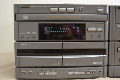 Denon D-1250 Mini Shelf Stereo System * 50W RMS * Remote * Manual