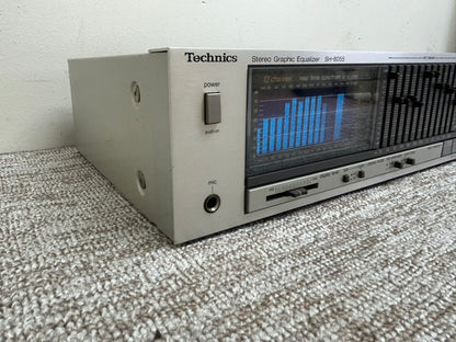 Technics SH-8055 Stereo Graphic Equalizer with Spectrum Analyzer and Technics RP-3215E Condenser Microphone * Fully Serviced