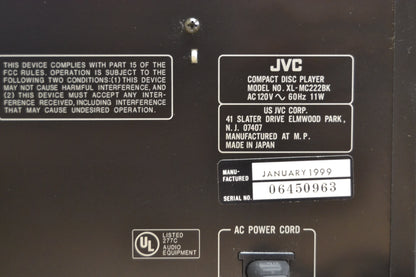 JVC XL-MC222  Compact Disc Player (1997)