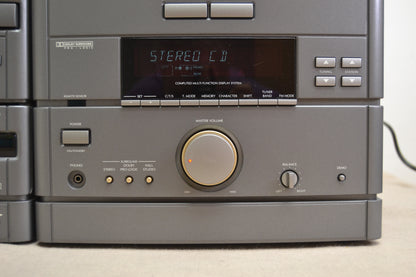 Denon D-1250 Mini Shelf Stereo System * 50W RMS * Remote * Manual