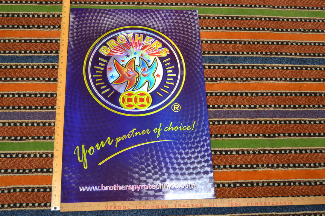 Brothers Pyrotechnics Textured Poster 20x30 inch