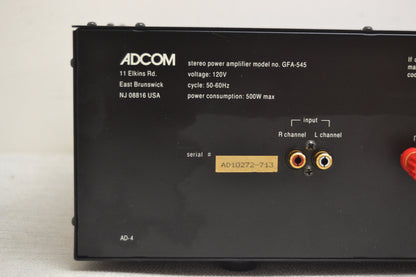 Adcom GFA-545 Stereo Power Amplifier * 100W RMS * Box