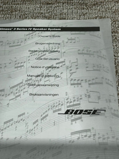 Bose Acoustimass 3 Series IV Speakers * Fully Serviced  * Desk Stands * Manual