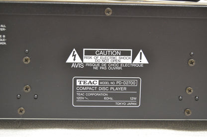 Teac PD-D2700 Cd Changer * 6 Discs * Fully Serviced * New Belts * Remote * Manual