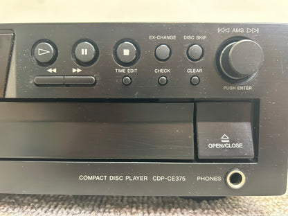 Sony CDP-CE375 CD Carousel * 5 Discs * Remote * Fully Serviced