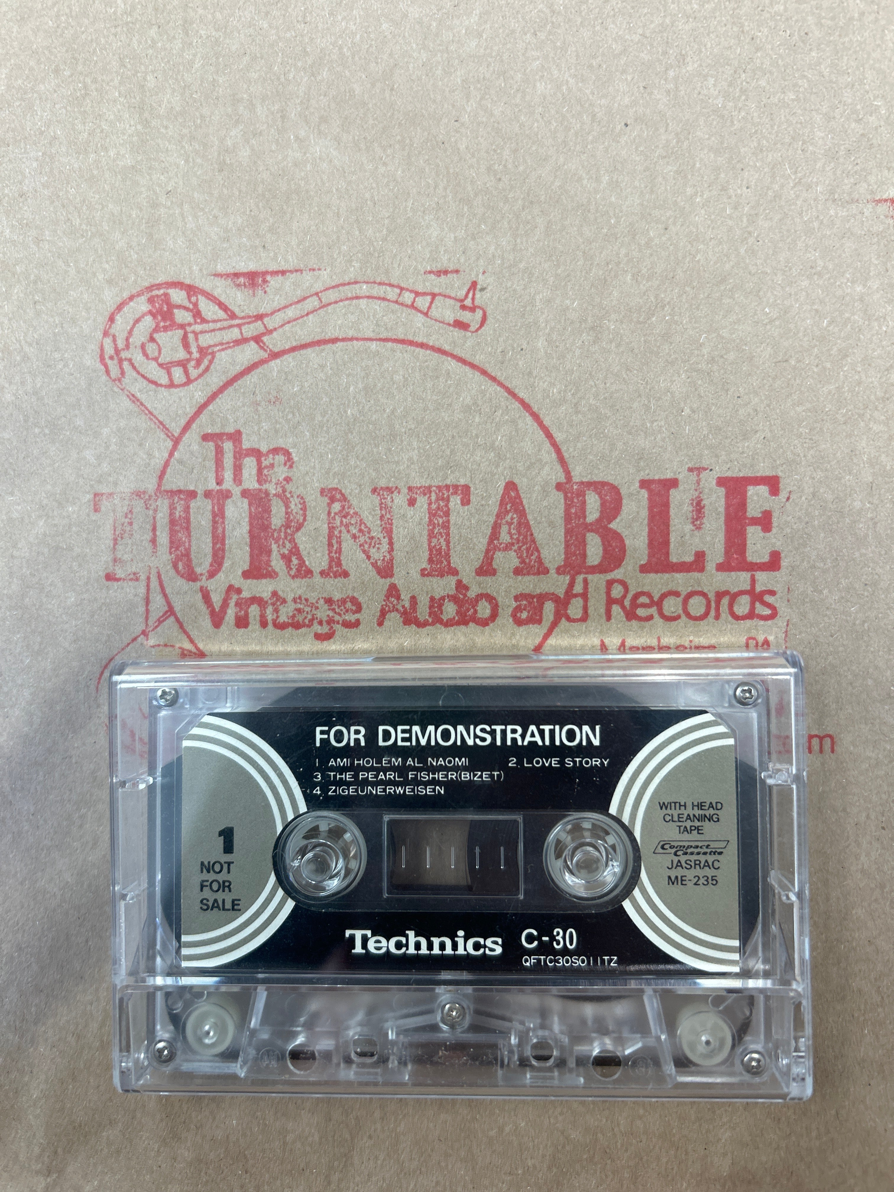 Technics C-30 Demonstration Cassette w/ Head Cleaning Tape