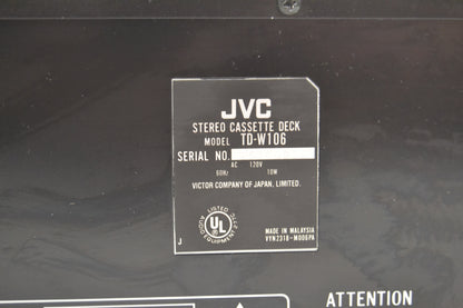 JVC TD-W106 Double Cassette Deck * Fully Serviced * New Belts
