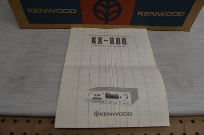 Kenwood KX-600 Single Cassette Deck * Fully Serviced * New Belts * Box * Manual