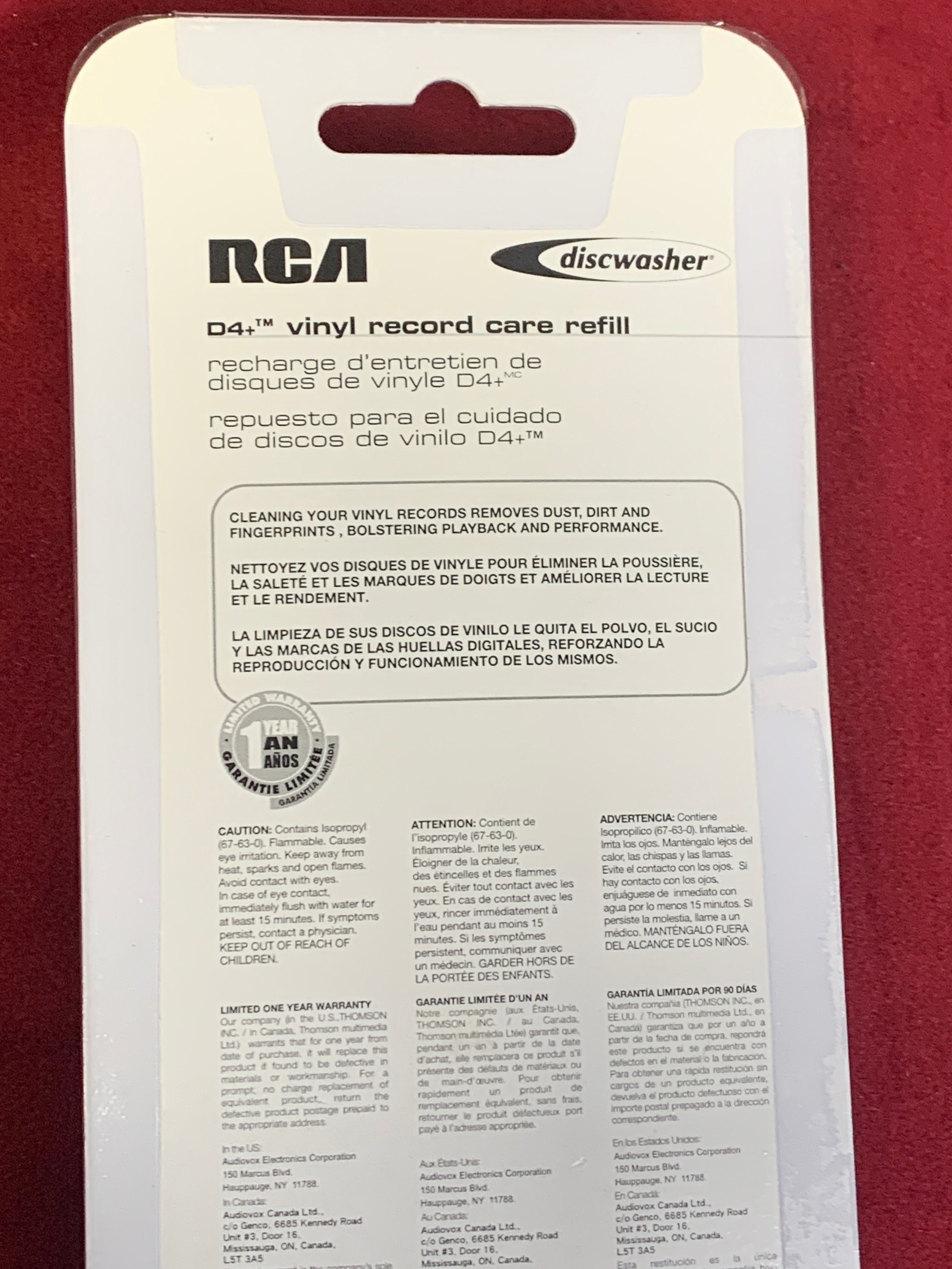 RCA Discwasher D4+ Vinyl Record Care Cleaning Fluid SEALED 1.25 Fl oz