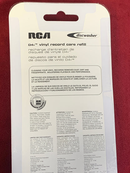 RCA Discwasher D4+ Vinyl Record Care Cleaning Fluid SEALED 1.25 Fl oz