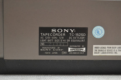 SONY TC- 152SD (TC-2850SD) Cassette Deck - RARE * Box * Leather Case * Manual * Fully Serviced