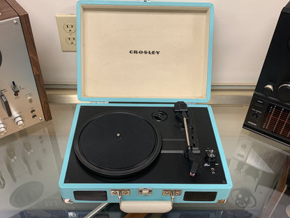 Crosley Cruiser Plus Portable Vinyl Record Player Bluetooth Turntable Blue